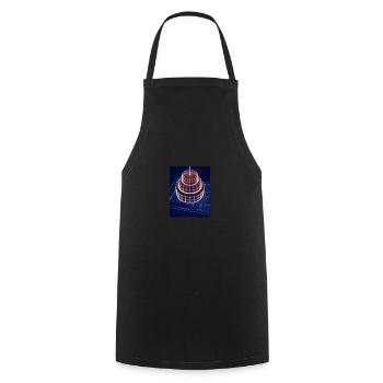 Cake Blueprint Pastry Chef Cake Baking - Cooking Apron - black - Front - AI Model Male 185 dark (185cm)