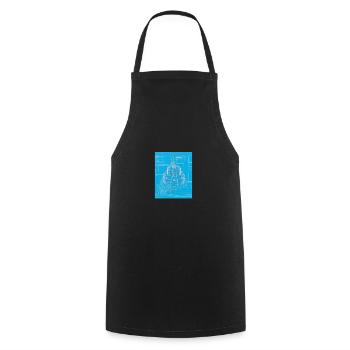 Cake Blueprint Pastry Chef Cake Baking - Cooking Apron - black - Front - AI Model Male 185 dark (185cm)