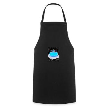 Cake Blueprint Pastry Chef Cake Baking - Cooking Apron - black - Front - AI Model Male 185 dark (185cm)