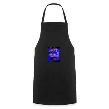 Cuisine Rétro Vintage Blueprint Cook Cooking Cook - Tablier de cuisine - noir - Devant - AI Model Male 185 dark (185cm)