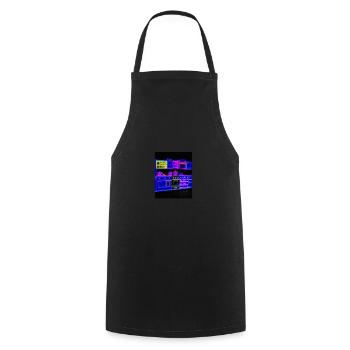Cuisine Rétro Vintage Blueprint Cook Cooking Cook - Tablier de cuisine - noir - Devant - AI Model Male 185 dark (185cm)