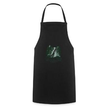 I can do everything through Christ who strengthens me - Cooking Apron - black - Front - AI Model Male 185 dark (185cm)