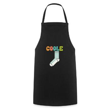 Chaussette cool - design motivant amusant - Tablier de cuisine - noir - Devant - AI Model Male 185 dark (185cm)