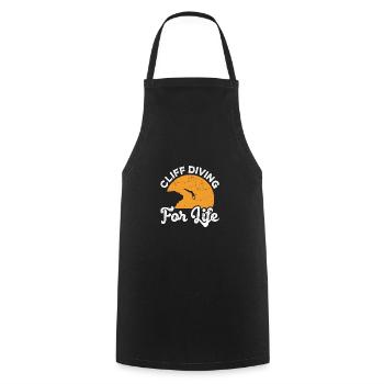 Cliff Diving For Life Cliff Diver Watersports Tomb - Cooking Apron - black - Front - AI Model Male 185 dark (185cm)