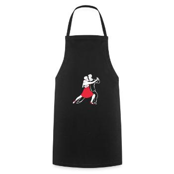 Salsa Dancer Dancer - Cooking Apron - black - Front - AI Model Male 185 dark (185cm)