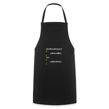 If Coffee Is Empty Coffee Refill Else Coffee Drink - Kochschürze - Schwarz - Vorne - AI Model Male 185 dark (185cm)