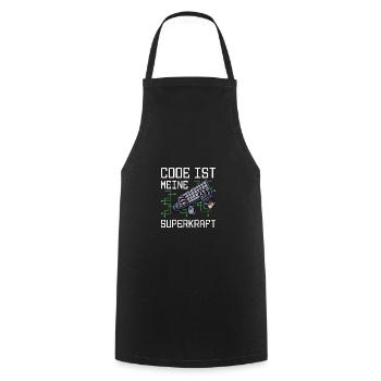 Code Ist Meine Superkraft Software Entwickler Code - Kochschürze - Schwarz - Vorne - AI Model Male 185 dark (185cm)
