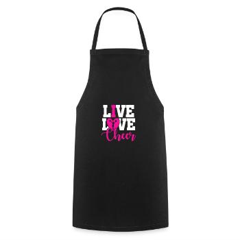Live Love Cheer Cheerleader Cheerleading Gymnastic - Kochschürze - Schwarz - Vorne - AI Model Male 185 dark (185cm)