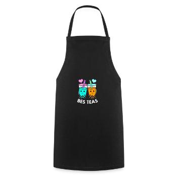 Besties Graphic Tea Lover Tea Drinker Tea Brewing - Kochschürze - Schwarz - Vorne - AI Model Male 185 dark (185cm)