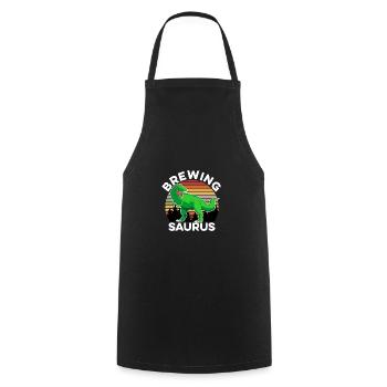 Saurus Graphic Homebrewing Winemaking Brewery Craf - Kochschürze - Schwarz - Vorne - AI Model Male 185 dark (185cm)