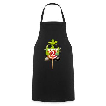 naschmonster lolli - Kochschürze - Schwarz - Vorne - AI Model Male 185 dark (185cm)