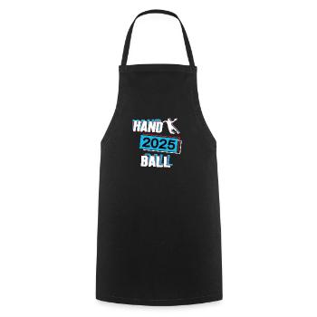 Handball 2025 Handballer Handballspieler Spieler - Kochschürze - Schwarz - Vorne - AI Model Male 185 dark (185cm)