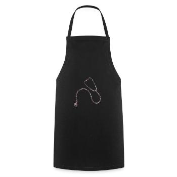 Medical assistant - Cooking Apron - black - Front - AI Model Male 185 dark (185cm)