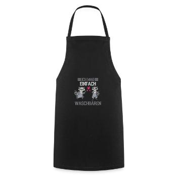 Natur Tier Trash Panda Geschenk Lustiges Waschbär - Kochschürze - Schwarz - Vorne - AI Model Male 185 dark (185cm)