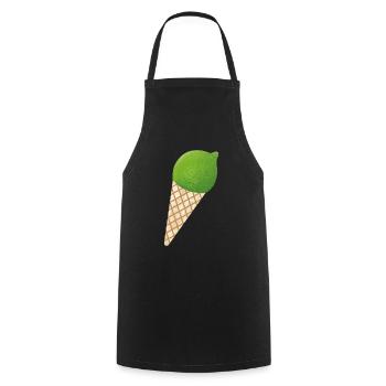 Glace au citron vert Glace d’été Citron Fruit Vacances - Tablier de cuisine - noir - Devant - AI Model Male 185 dark (185cm)