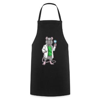 École des professeurs de sciences des rats - Tablier de cuisine - noir - Devant - AI Model Male 185 dark (185cm)