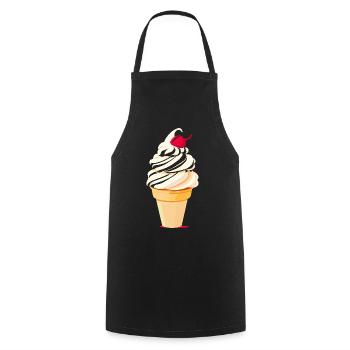 Eiscreme Tüte Grafik - Cooking Apron - black - Front - AI Model Male 185 dark (185cm)