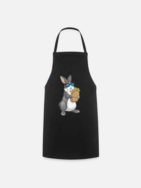 Hase Pommes frites - Kochschürze - Schwarz
