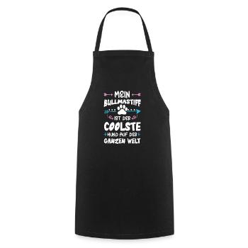 Bullmastiff Dog Saying - Cooking Apron - black - Front - AI Model Male 185 dark (185cm)