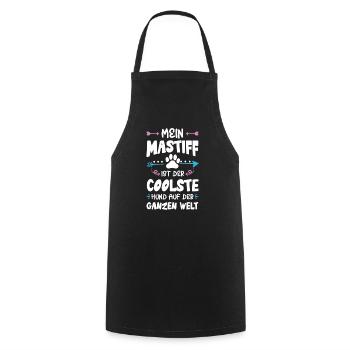 dicton de chien dogue - Tablier de cuisine - noir - Devant - AI Model Male 185 dark (185cm)