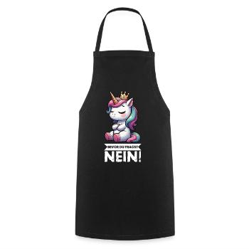 Avant que vous ne demandiez, pas de licorne licornes fan de licorne - Tablier de cuisine - noir - Devant - AI Model Male 185 dark (185cm)
