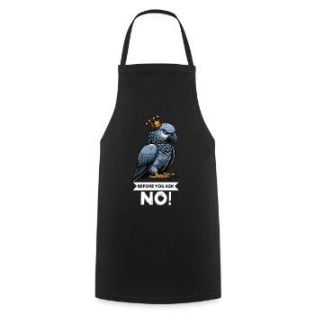 Before You Ask African Grey Parrot Parrot Parrot Holder - Cooking Apron - black - Front - AI Model Male 185 dark (185cm)