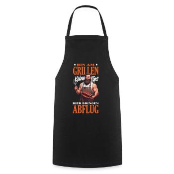 Bin Am Grillen Keine Tipps Bier Bringen Abflug - Kochschürze - Schwarz - Vorne - AI Model Male 185 dark (185cm)