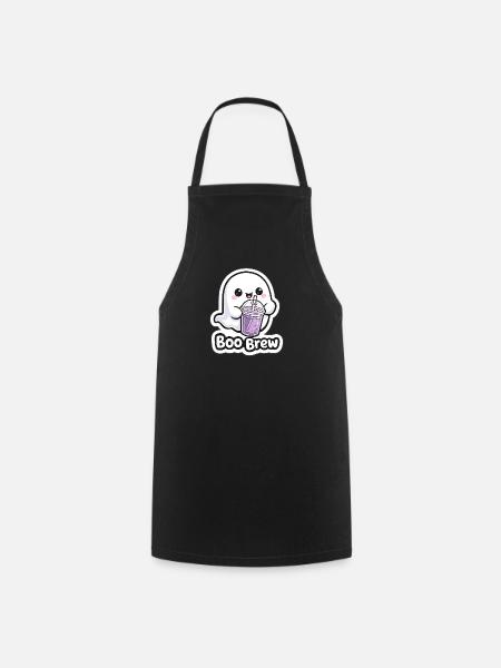 Kawaii Boo Brew Geist - Kochschürze - Schwarz