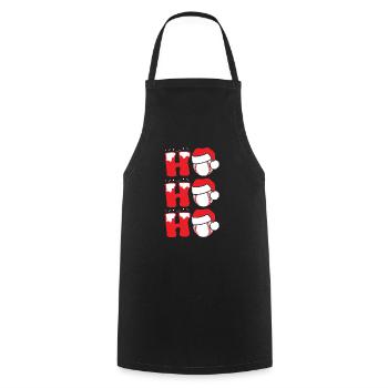 Baseball Christmas Santa - Cooking Apron - black - Front - AI Model Male 185 dark (185cm)