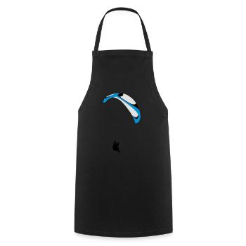 Paragliding Acro - Cooking Apron - black - Front - AI Model Male 185 dark (185cm)