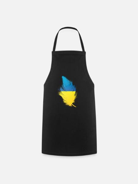 Feather Ukraine - Cooking Apron - black