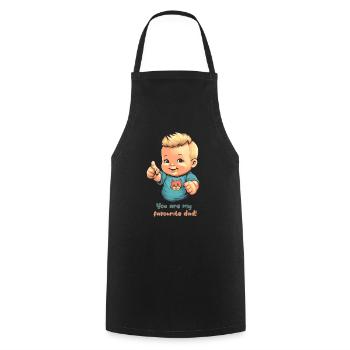 Tu es mon père préféré! - Tablier de cuisine - noir - Devant - AI Model Male 185 dark (185cm)