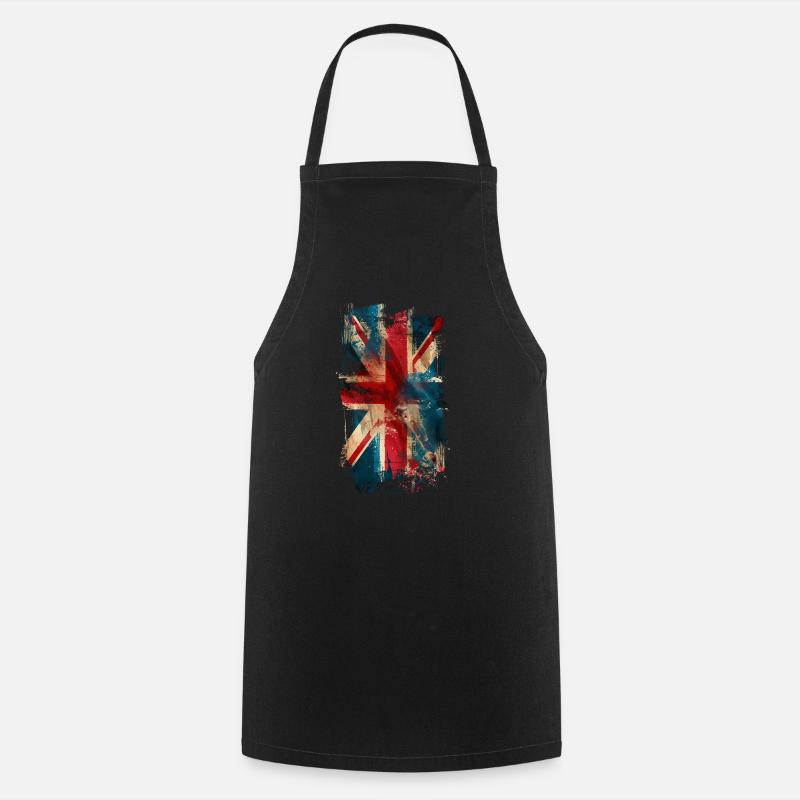Vintage Union Jack - Cooking Apron - black