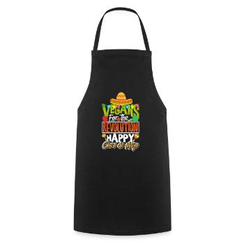Vegan happy Cinco de Mayo! - Kochschürze - Schwarz - Vorne - AI Model Male 185 dark (185cm)