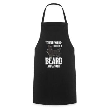 Scottish Terrier Scottie Dog - Cooking Apron - black - Front - AI Model Male 185 dark (185cm)