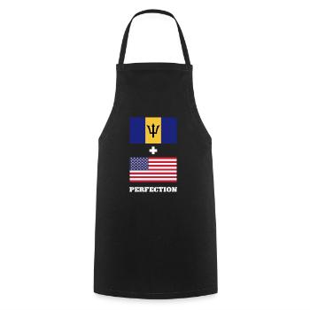 Barbados flag Barbadian bayan - Cooking Apron - black - Front - AI Model Male 185 dark (185cm)