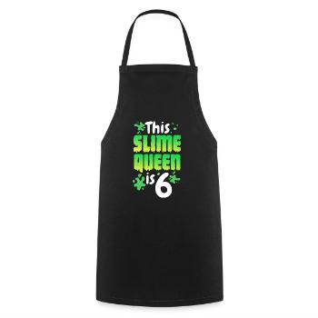 Cette reine de slime a 6 ans - Tablier de cuisine - noir - Devant - AI Model Male 185 dark (185cm)