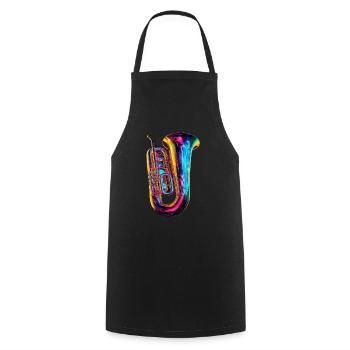Tuba - Cooking Apron - black - Front - AI Model Male 185 dark (185cm)