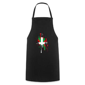 euskal herria design 8 - Cooking Apron - black - Front - AI Model Male 185 dark (185cm)