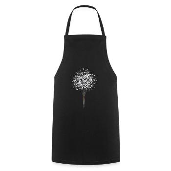 Blume Pusteblume - Kochschürze - Schwarz - Vorne - AI Model Male 185 dark (185cm)