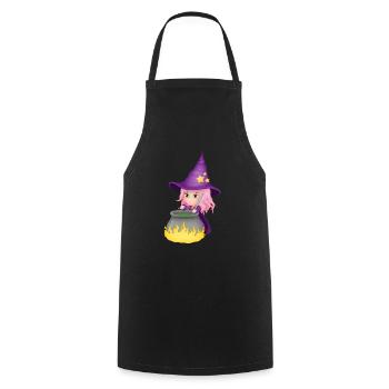 Witch - Cooking Apron - black - Front - AI Model Male 185 dark (185cm)
