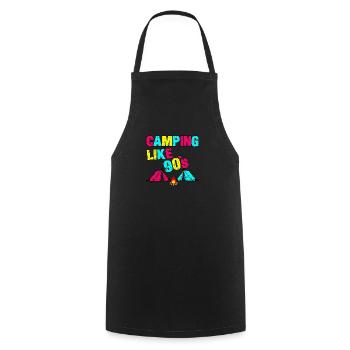 90s Camping - Cooking Apron - black - Front - AI Model Male 185 dark (185cm)