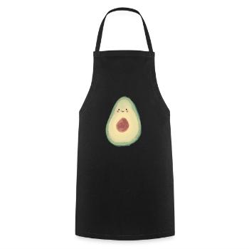 Süsse Avocado für Kinder | Babys | Erwachsene - Kochschürze - Schwarz - Vorne - AI Model Male 185 dark (185cm)