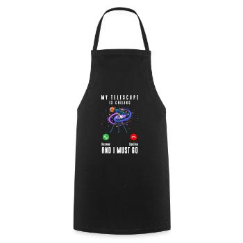 Universe Rocket Astronomer Astronaut - Cooking Apron - black - Front - AI Model Male 185 dark (185cm)