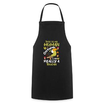 Bird Holiday Nature Exotic - Cooking Apron - black - Front - AI Model Male 185 dark (185cm)