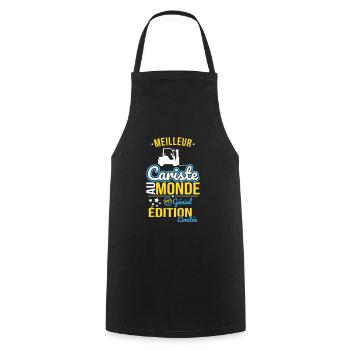 Meilleur Cariste au monde - 100% génial - Tablier de cuisine - noir - Devant - AI Model Male 185 dark (185cm)
