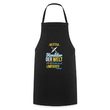 Meilleur pâtissier du monde - 100 % authentique - Tablier de cuisine - noir - Devant - AI Model Male 185 dark (185cm)