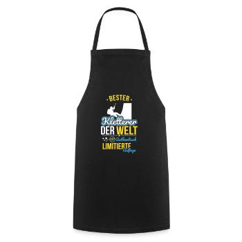 Meilleur grimpeur du monde - 100 % authentique - Tablier de cuisine - noir - Devant - AI Model Male 185 dark (185cm)