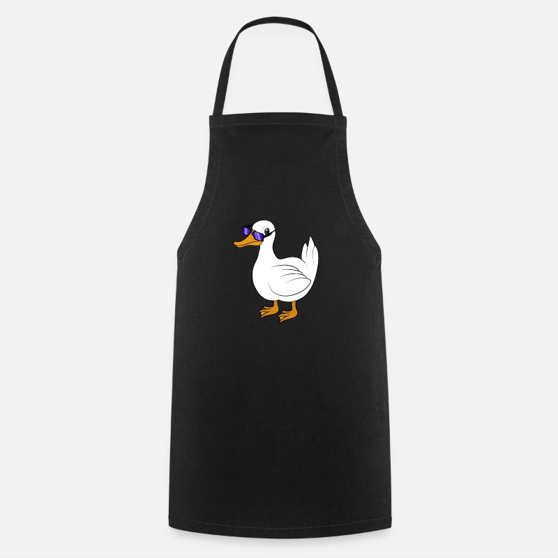Duck sunglasses cool - Cooking Apron - black