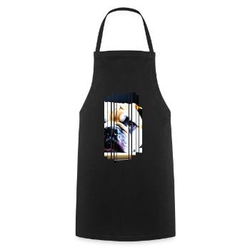 BULLDOG Chiens CHIENS - Tablier de cuisine - noir - Devant - AI Model Male 185 dark (185cm)